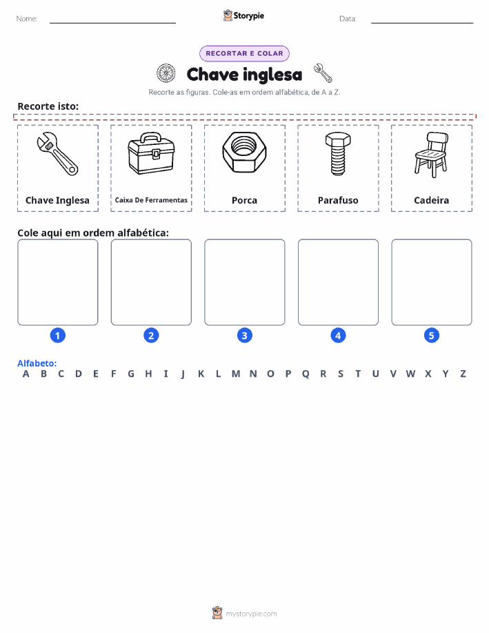 Recortar & Colar Alfabeto