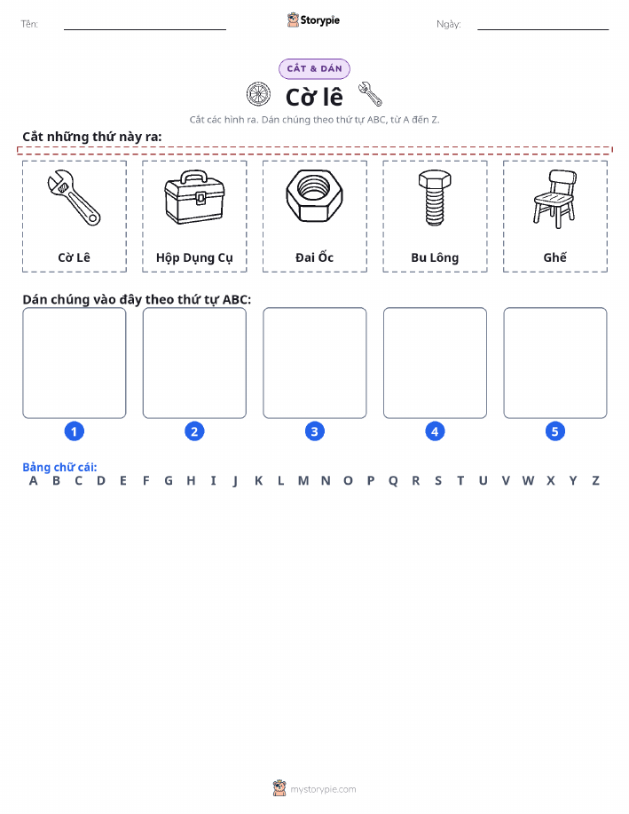 Cắt & Dán Chữ Cái