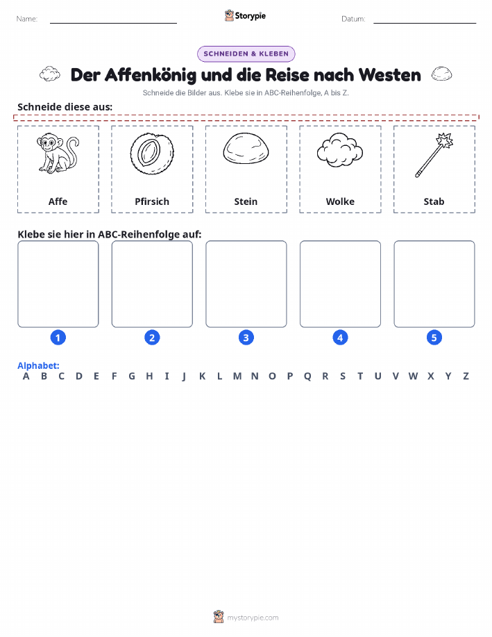 Schneiden & Einfügen Alphabet