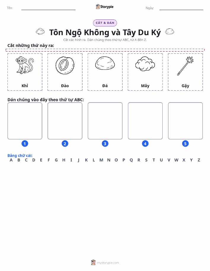 Cắt & Dán Chữ Cái