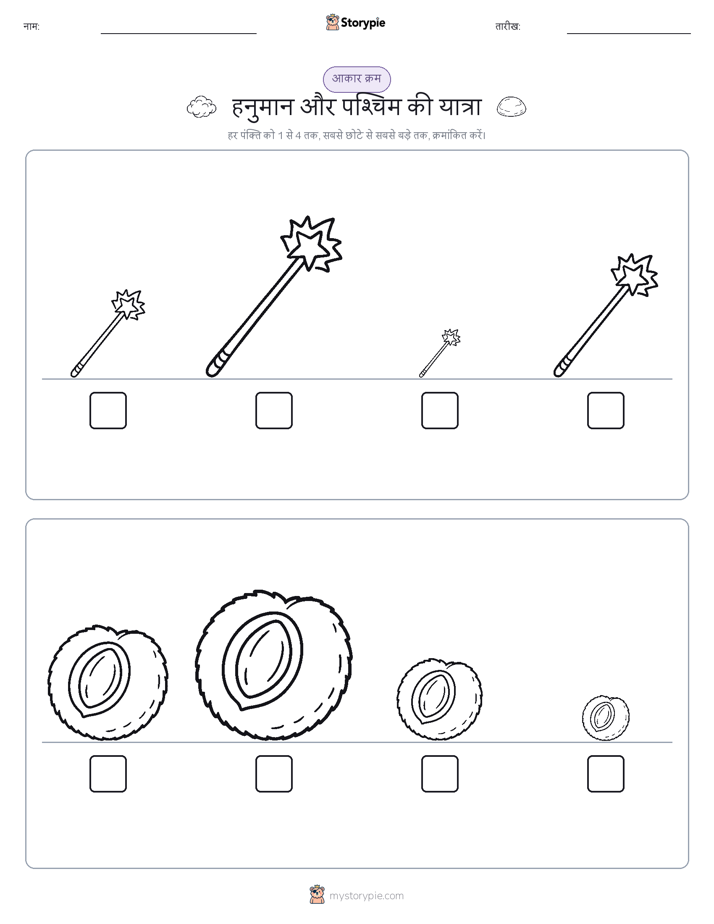 आकार क्रम