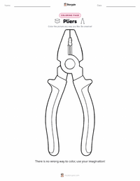 Pliers printable worksheet preview