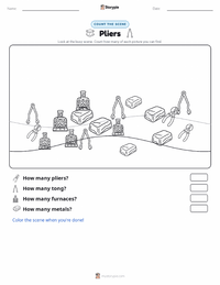 Pliers printable worksheet preview