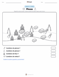 Aperçu de la feuille de travail imprimable Pince