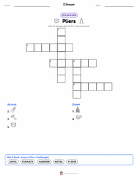 Pliers printable worksheet preview