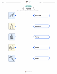 Pliers printable worksheet for kids