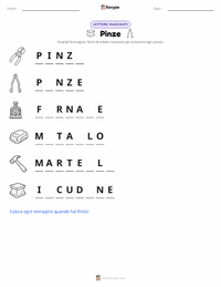 Anteprima della scheda stampabile di Pinze