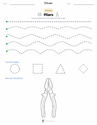 Pliers printable worksheet preview