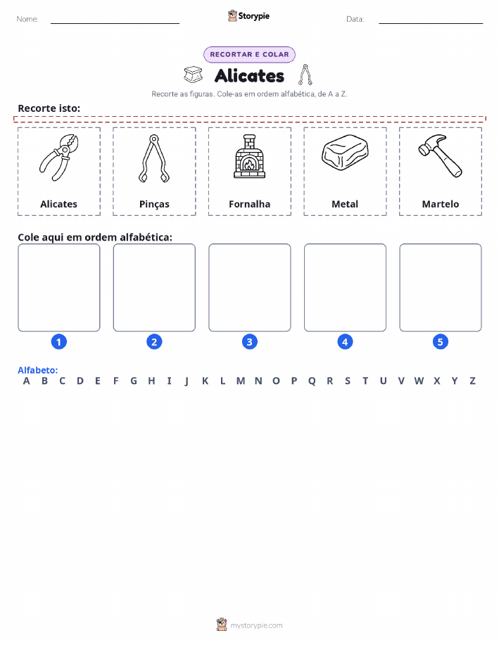 Recortar & Colar Alfabeto
