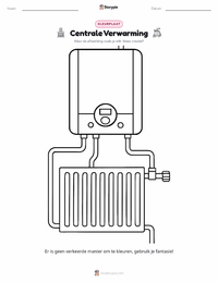 Centrale Verwarming afdrukbare werkblad voorbeeld