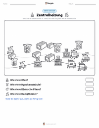 Zentralheizung druckbare Arbeitsblatt Vorschau