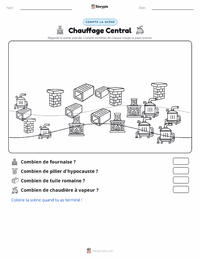 Aperçu de la feuille de travail imprimable Chauffage central