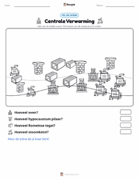 Centrale Verwarming afdrukbare werkblad voorbeeld