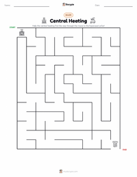 Central Heating printable worksheet preview