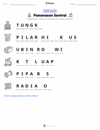 Prabaca lembar kerja cetak Pemanas Sentral