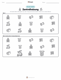 Zentralheizung druckbare Arbeitsblatt Vorschau