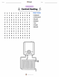 Central Heating printable worksheet preview