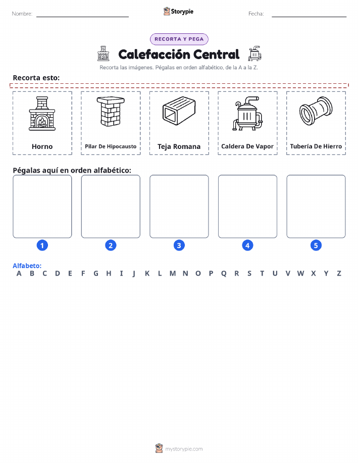 Cortar y Pegar el Alfabeto