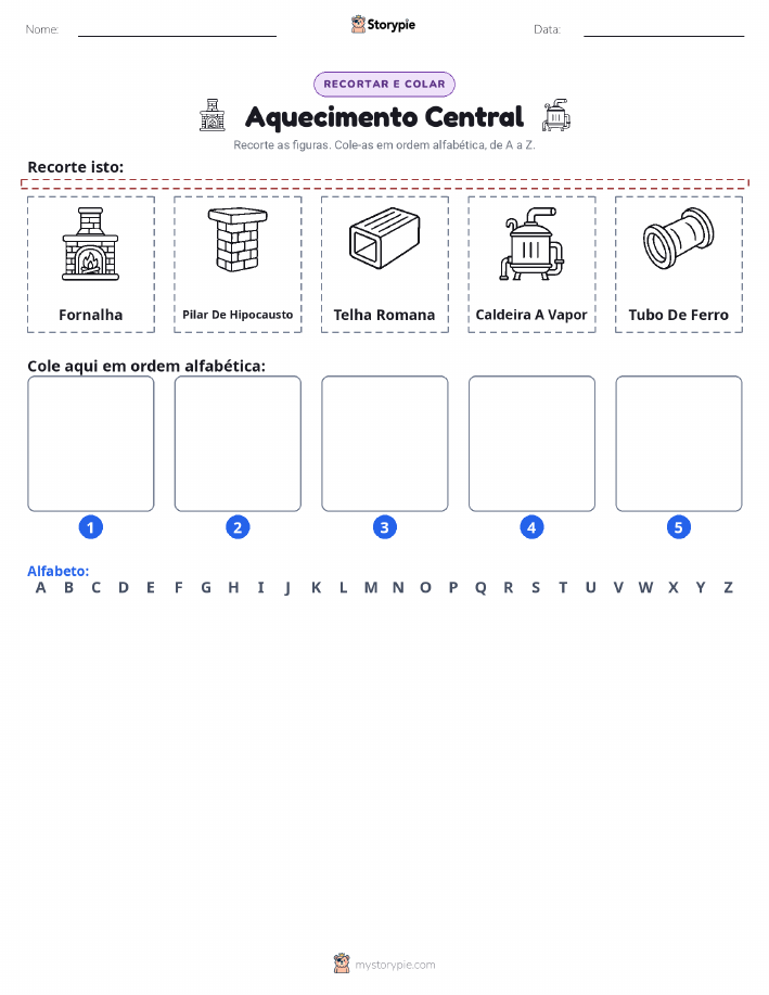 Recortar & Colar Alfabeto