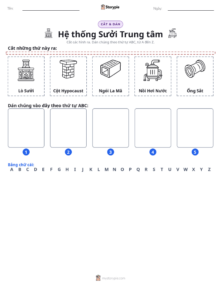 Cắt & Dán Chữ Cái