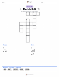 Electric Drill printable worksheet preview