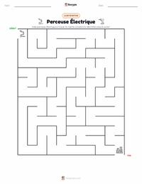 Aperçu de la feuille de travail imprimable Perceuse Électrique
