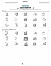 Electric Drill printable worksheet preview