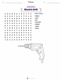 Electric Drill printable worksheet preview