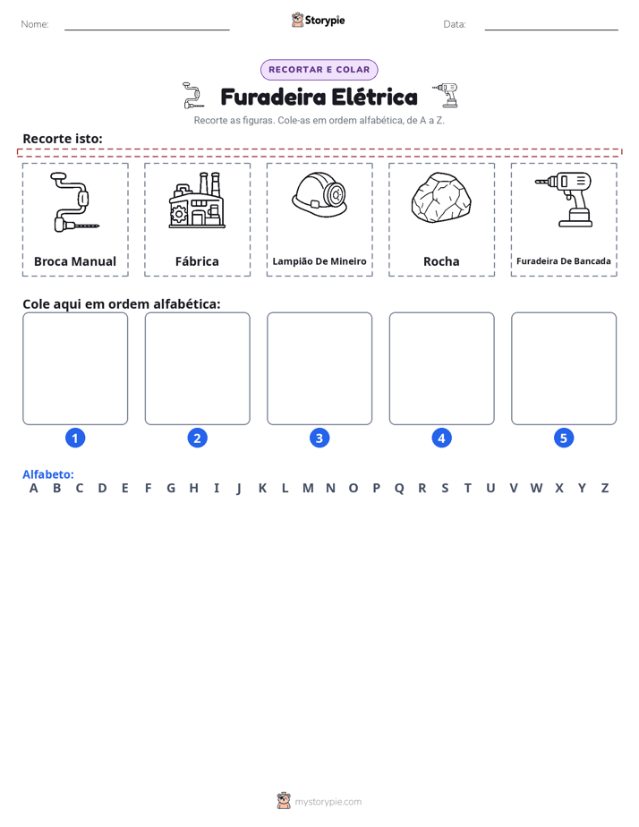 Recortar & Colar Alfabeto