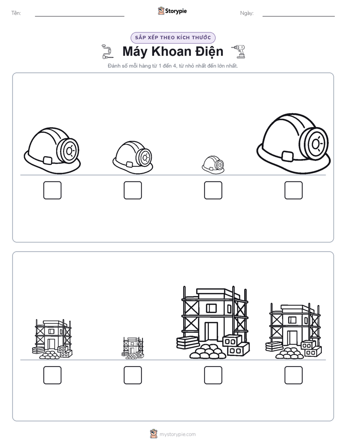 Thứ Tự Kích Thước