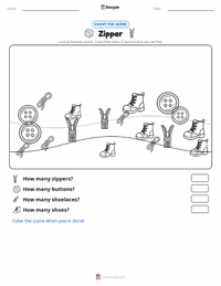 Zipper printable worksheet preview