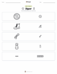 Zipper printable worksheet preview