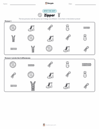 Zipper printable worksheet preview