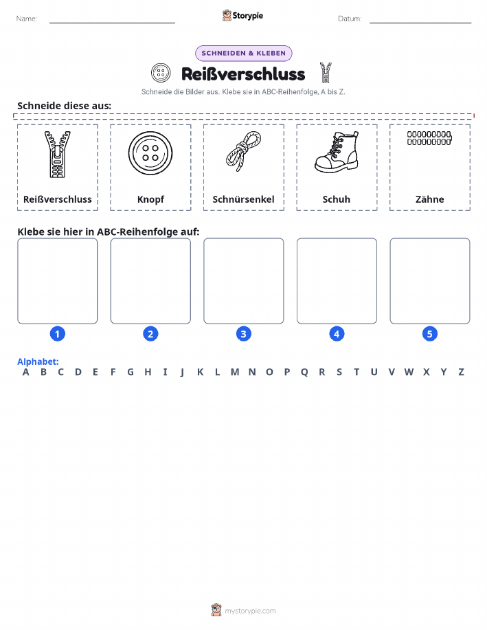 Schneiden & Einfügen Alphabet