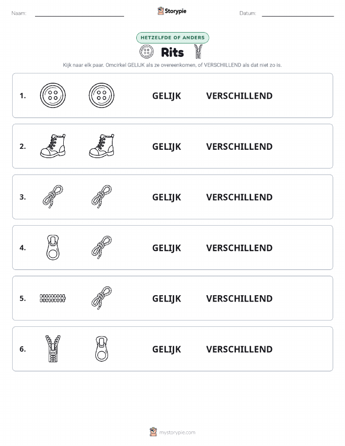 Zelfde of Verschillend