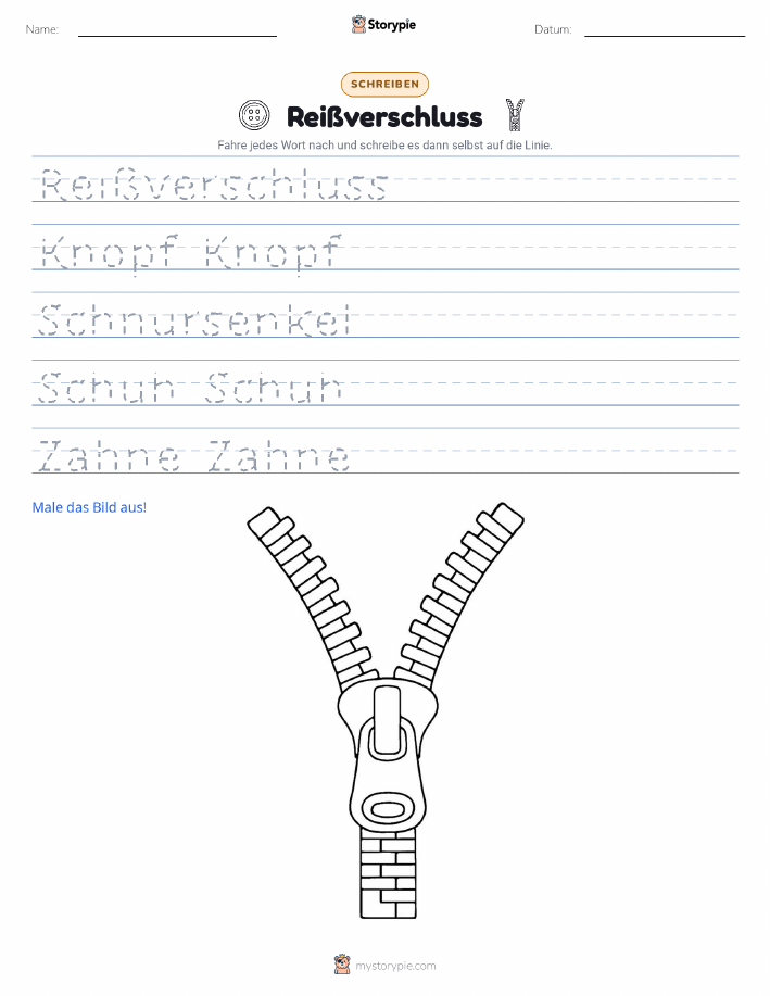 Schreibübung