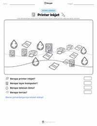 Prabaca lembar kerja cetak Printer Inkjet