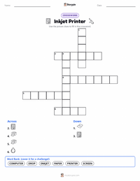 Inkjet Printer printable worksheet preview