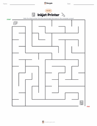 Inkjet Printer printable worksheet preview