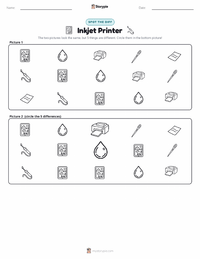 Inkjet Printer printable worksheet preview