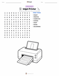 Inkjet Printer printable worksheet preview