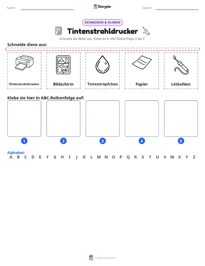 Schneiden & Einfügen Alphabet