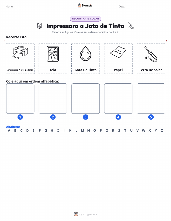 Recortar & Colar Alfabeto
