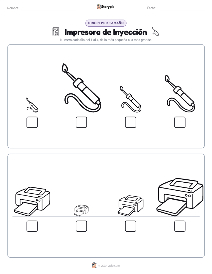 Orden de Tamaños