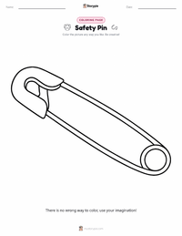 Safety Pin printable worksheet preview