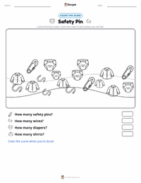 Safety Pin printable worksheet preview