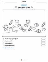 Çengelli İğne yazdırılabilir çalışma sayfası önizlemesi