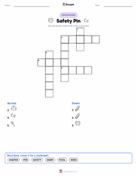 Safety Pin printable worksheet preview