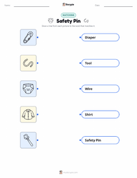Safety Pin printable worksheet preview