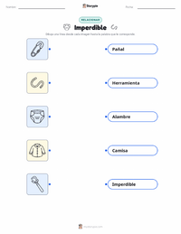 Hoja de trabajo imprimible de Imperdible para niños